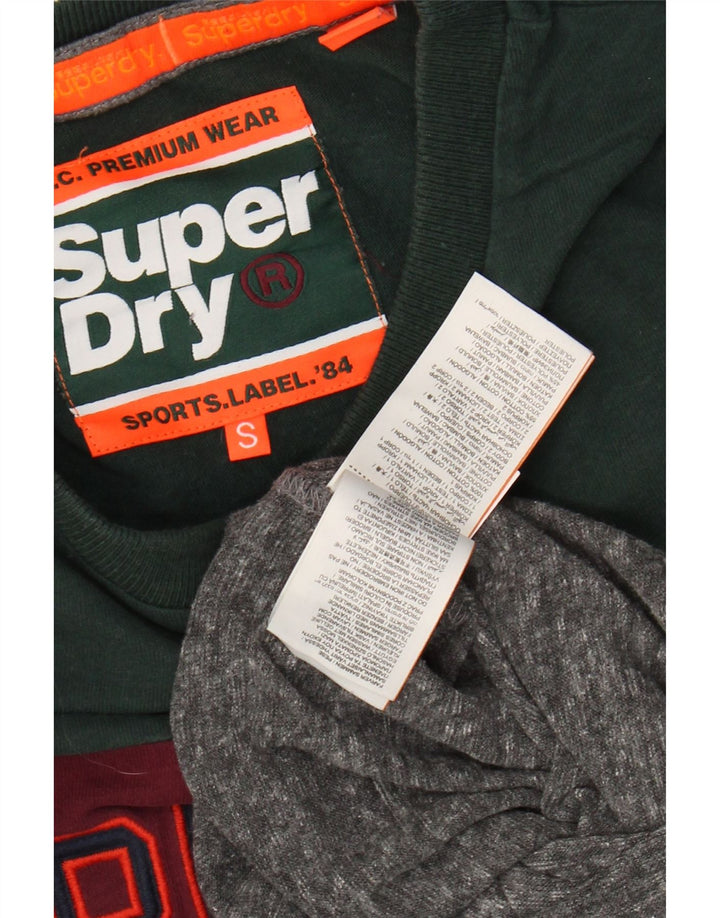 SUPERDRY Mens Graphic Top Long Sleeve Small Multicoloured Colourblock