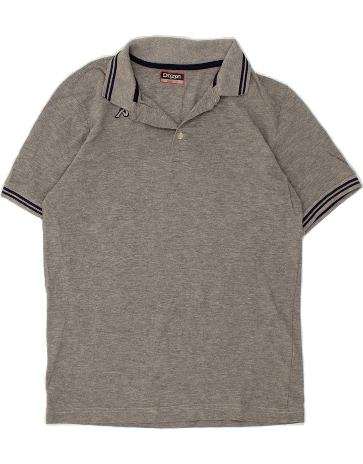 KAPPA Mens Polo Shirt Large Grey Flecked Cotton Vintage Kappa and Second-Hand Kappa from Messina Hembry 