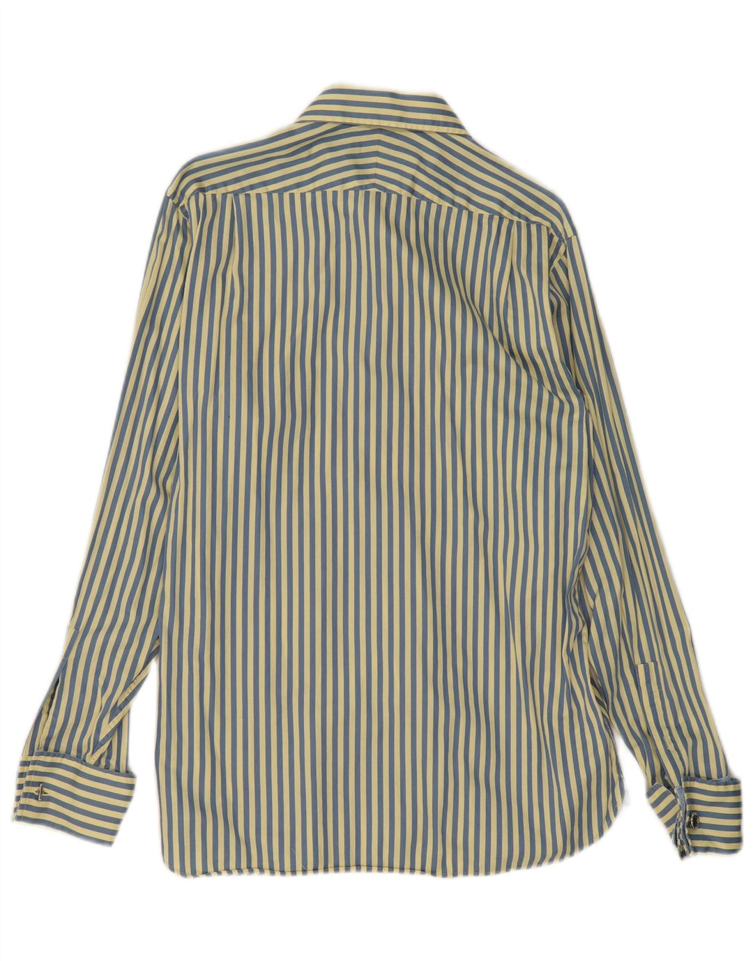 TED BAKER Mens Formal Shirt Size 15 1/2 Medium Yellow Pinstripe Cotton