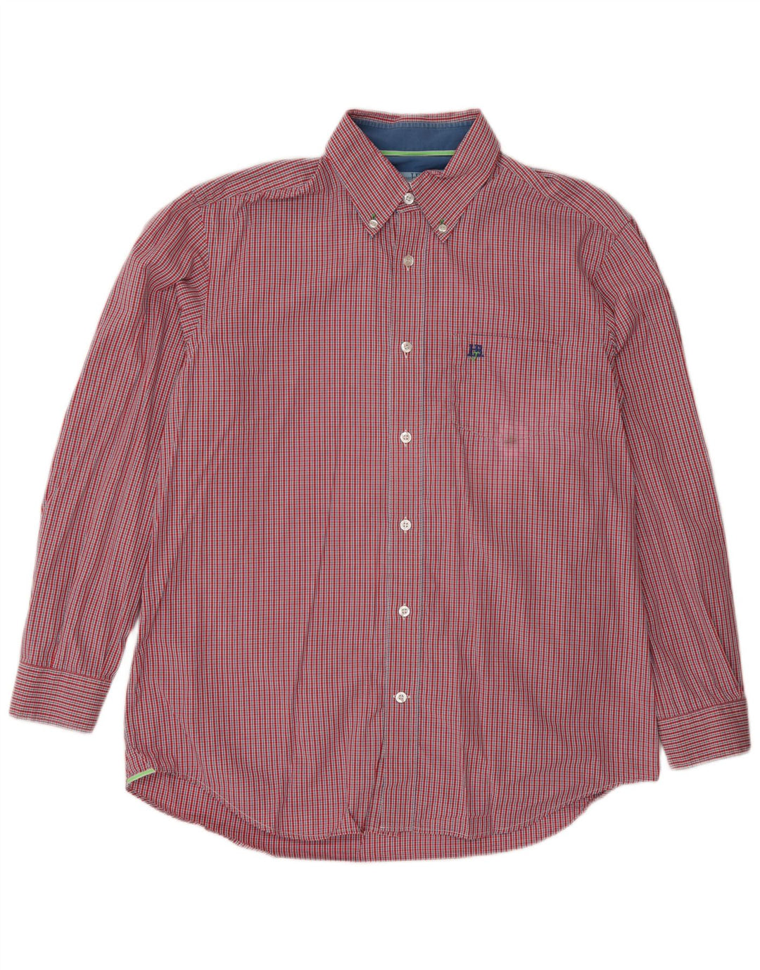 Harmont & Blaine Mens Shirt XL Red Gingham Cotton