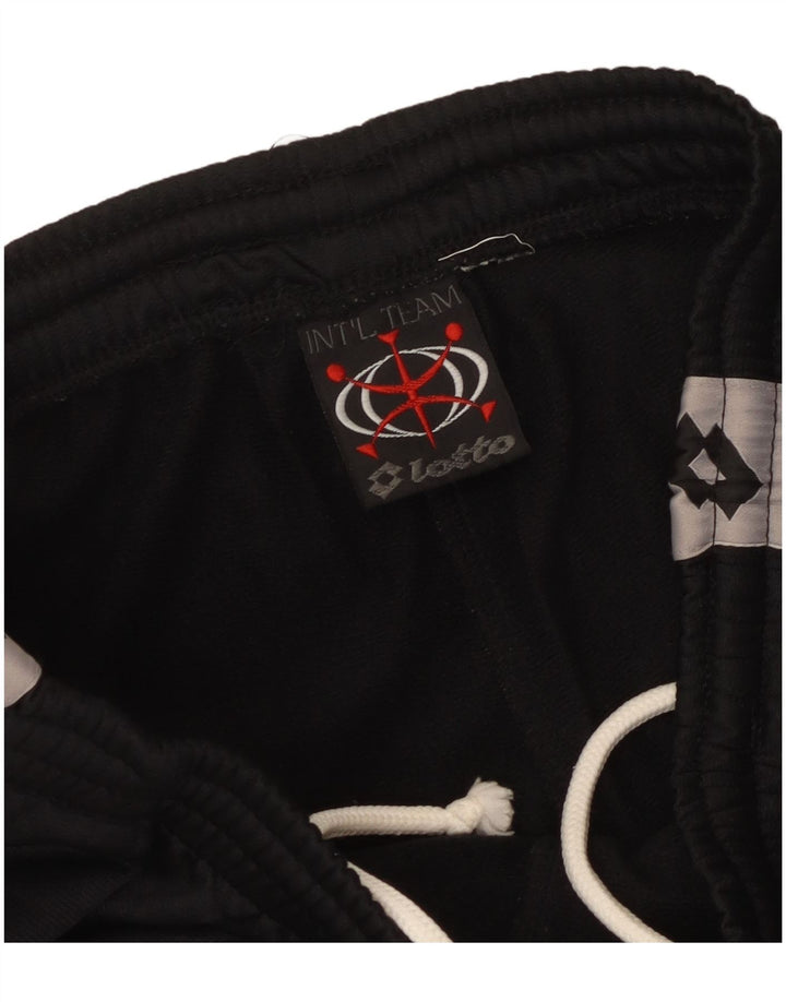 Lotto Mens Graphic Tracksuit Trousers Large  Black Colourblock
