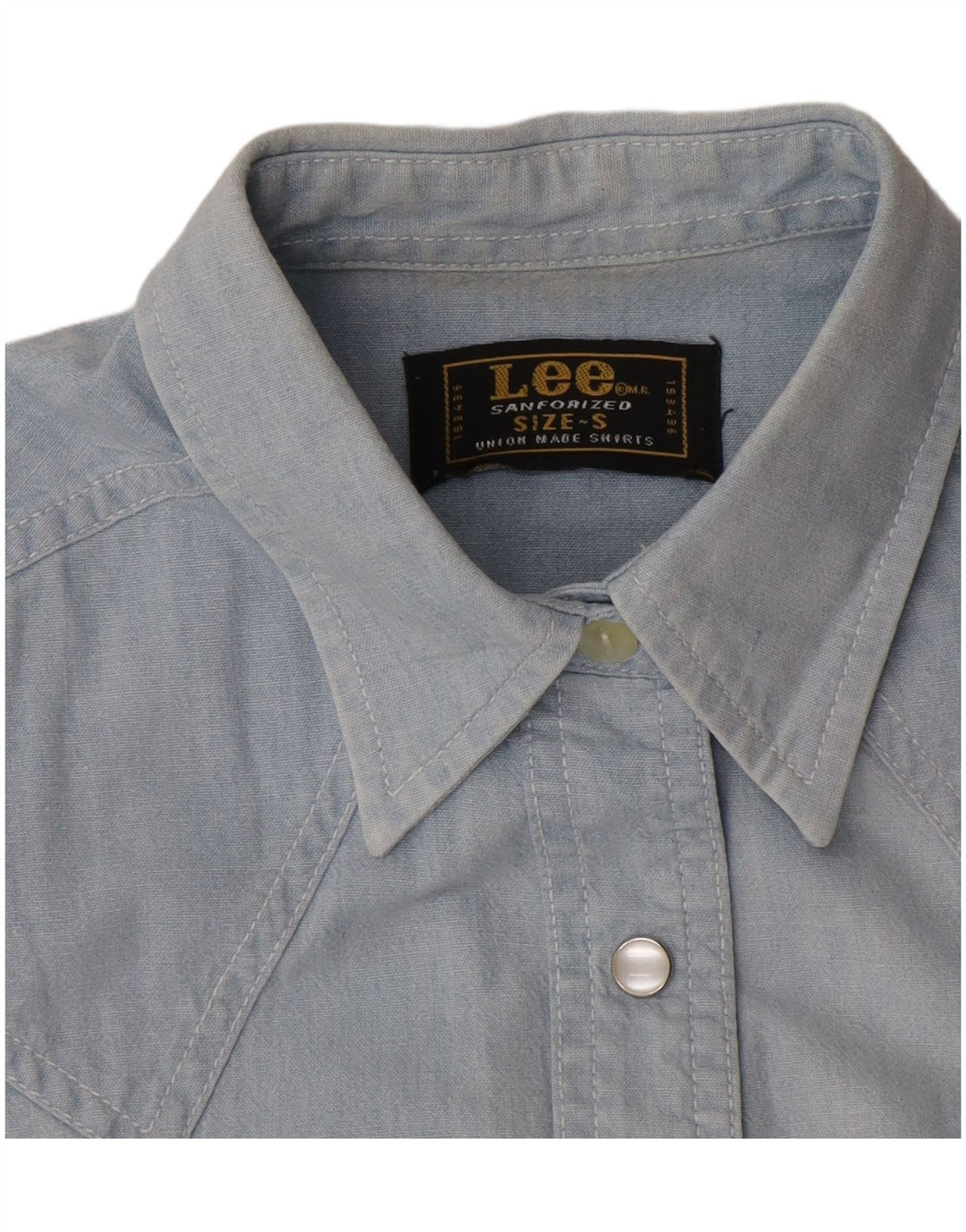 Lee Womens Sleeveless Shirt UK 10 Small Blue