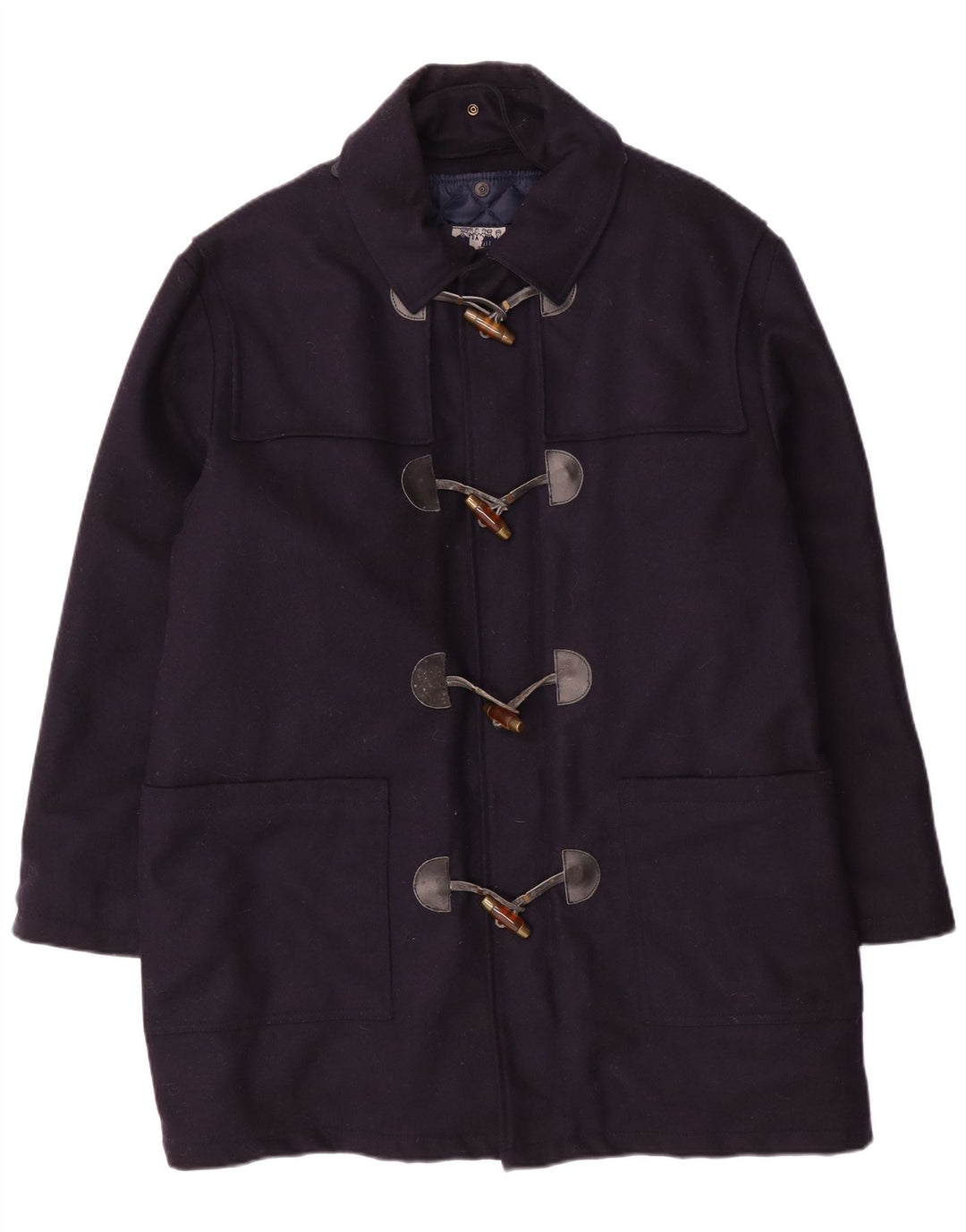 NORTH POLE Mens Duffle Coat UK 40 Large Navy Blue Wool