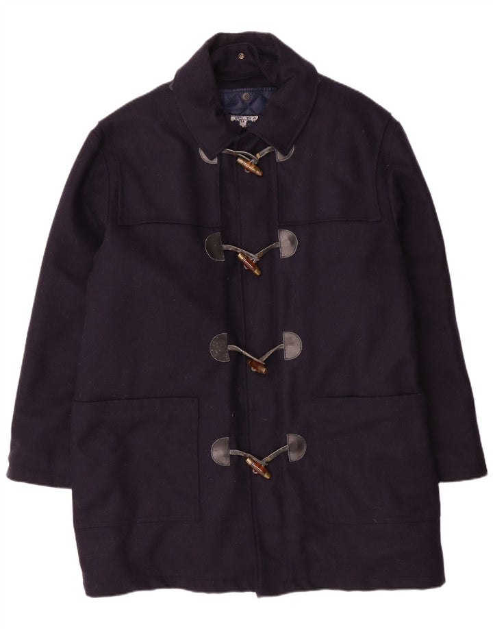 NORTH POLE Mens Duffle Coat UK 40 Large Navy Blue Wool