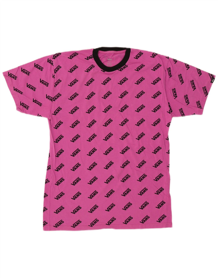 Vans Mens Premium Graphic T-Shirt Top Medium Pink Cotton