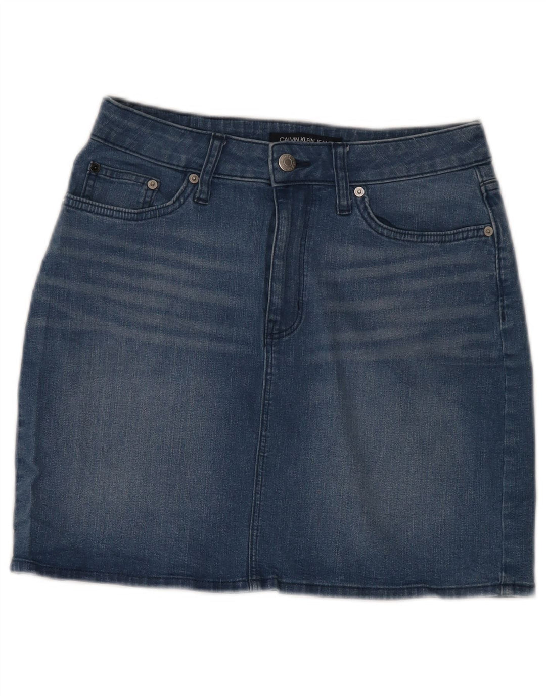 Calvin Klein Womens Denim Skirt US 8 Medium W28  Blue