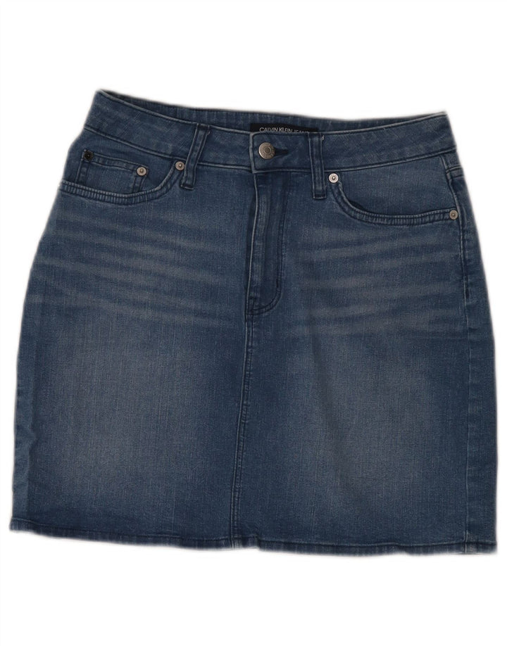 Calvin Klein Womens Denim Skirt US 8 Medium W28  Blue