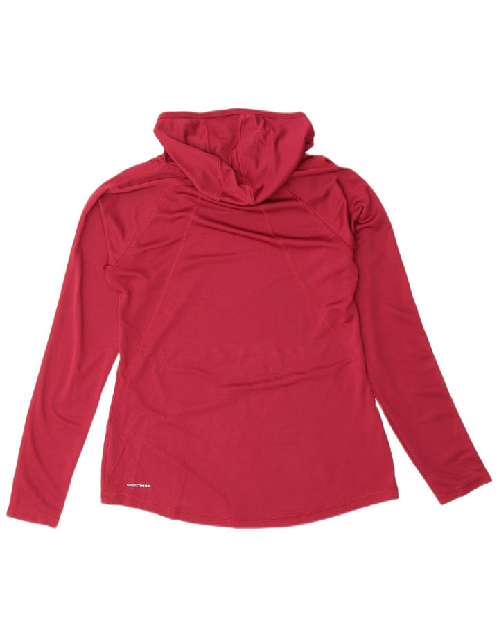 Reebok Mens Hooded Top Long Sleeve Medium Burgundy Polyester