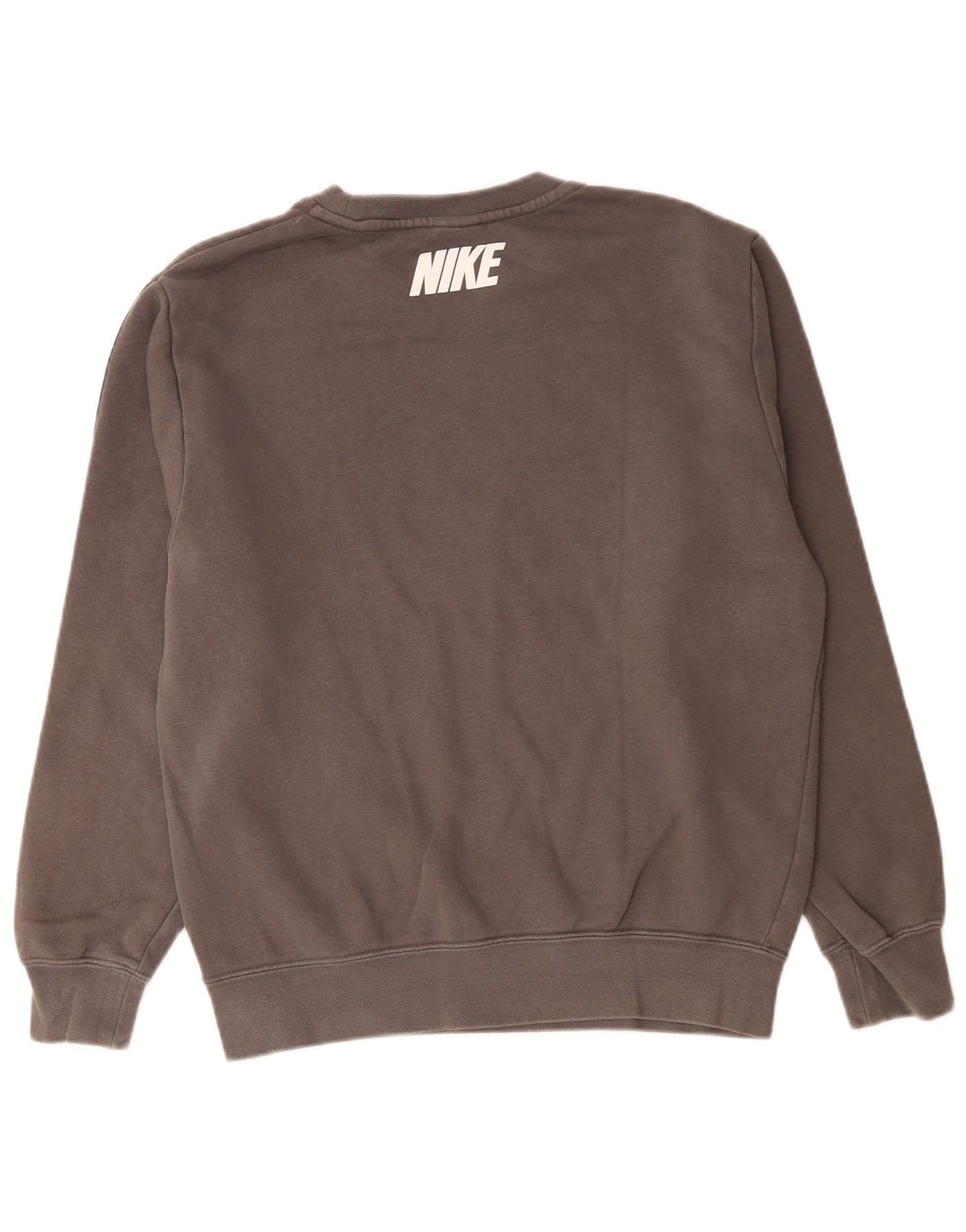 NIKE Mens Loose Fit Graphic Sweatshirt Jumper Small Grey