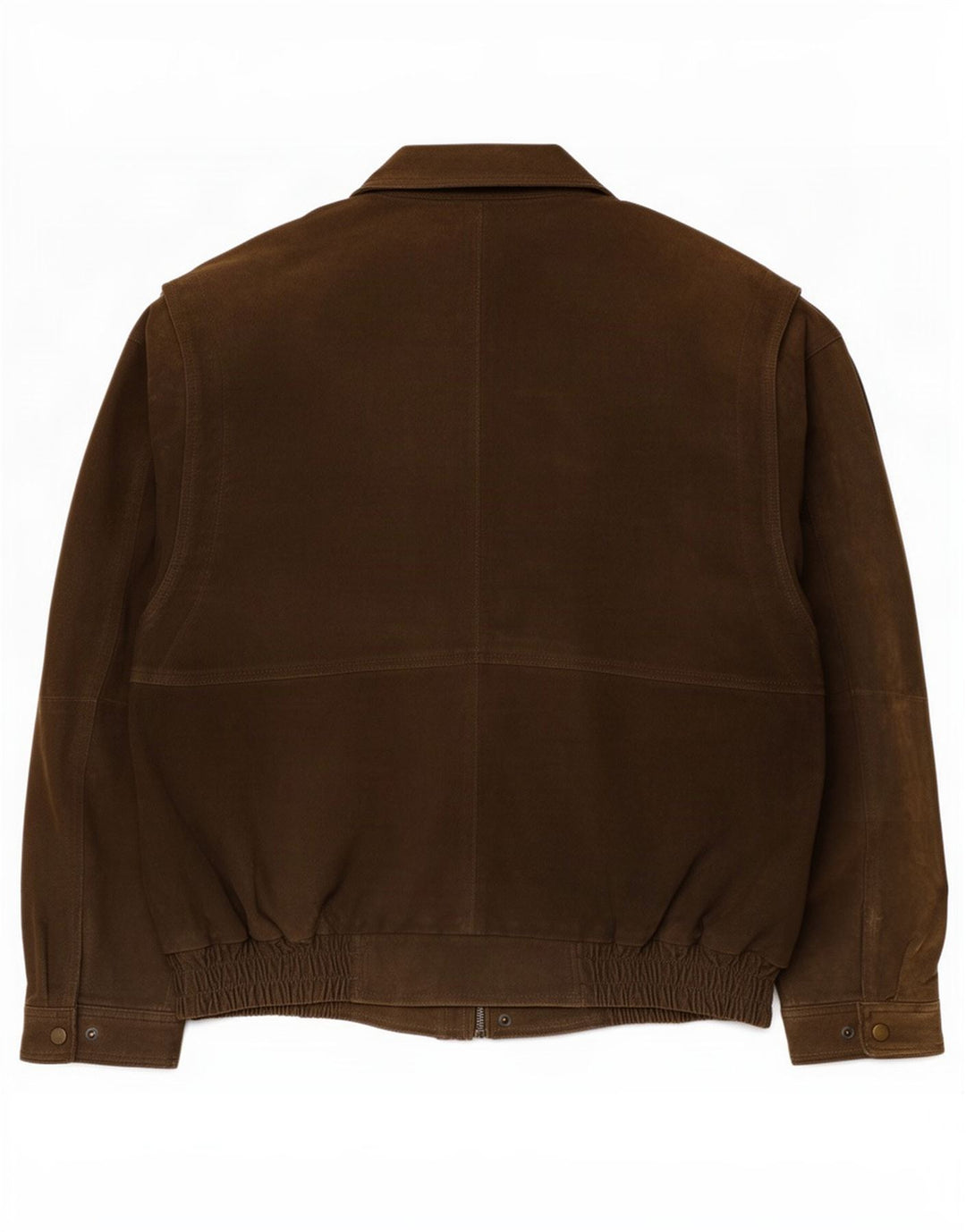 Basic Mens Suede Jacket UK 40 Large Brown Leather