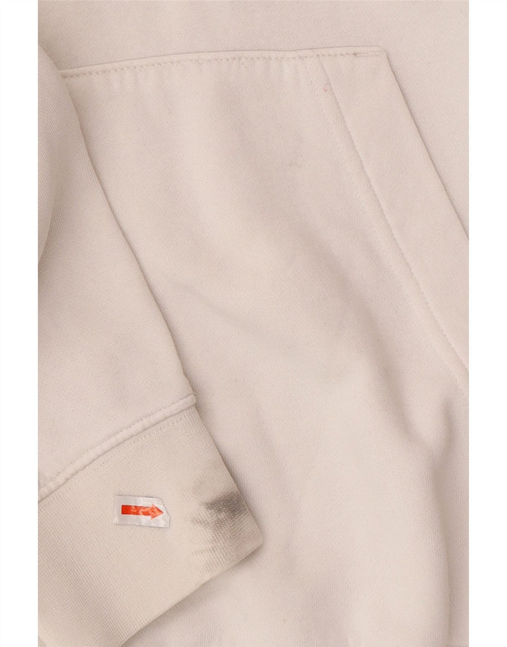 NIKE Mens Hoodie Jumper Small White Cotton