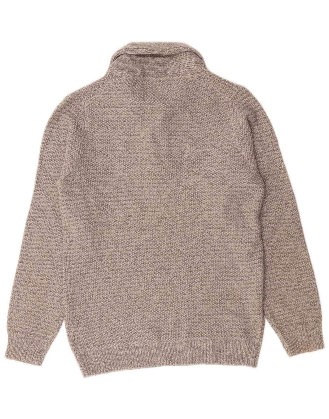 Marks & Spencer Mens Polo Neck Jumper Sweater Small Grey Acrylic