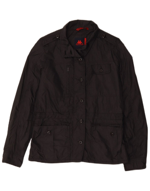 Kappa Womens Military Jacket UK 14 Medium Black Polyamide