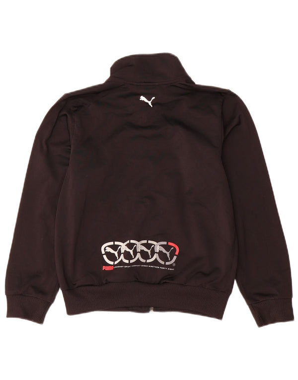 PUMA Boys Graphic Tracksuit Top Jacket 7-8 Years Black