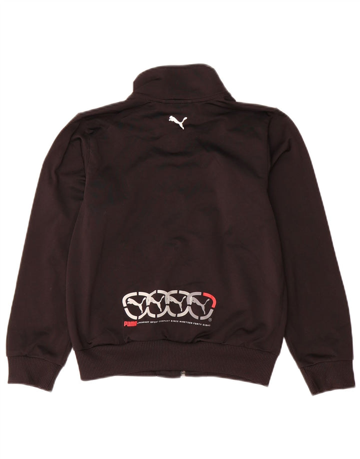 PUMA Boys Graphic Tracksuit Top Jacket 7-8 Years Black