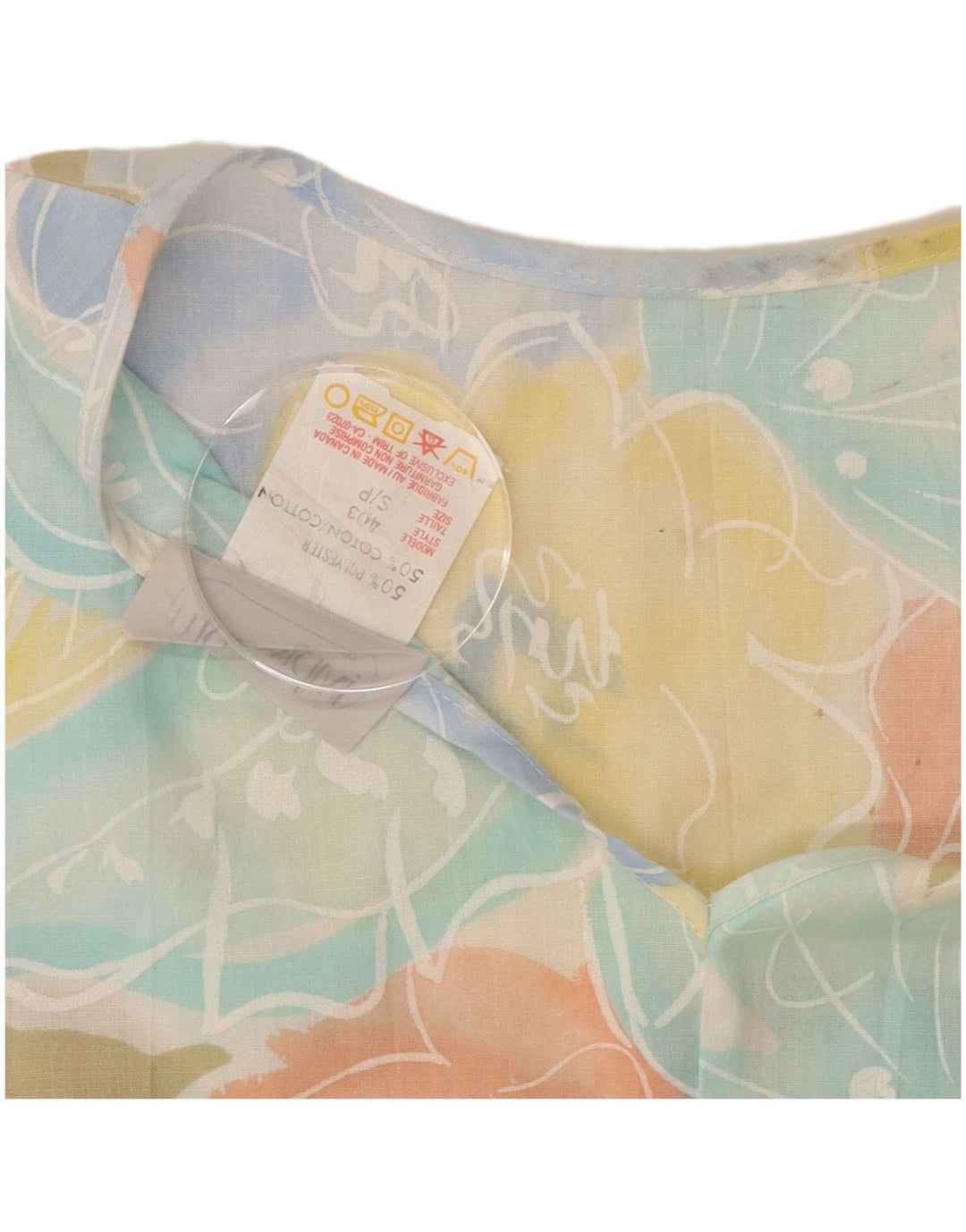 Impromptu Womens Crop Blouse Top UK 10 Small Multicoloured Floral Polyester