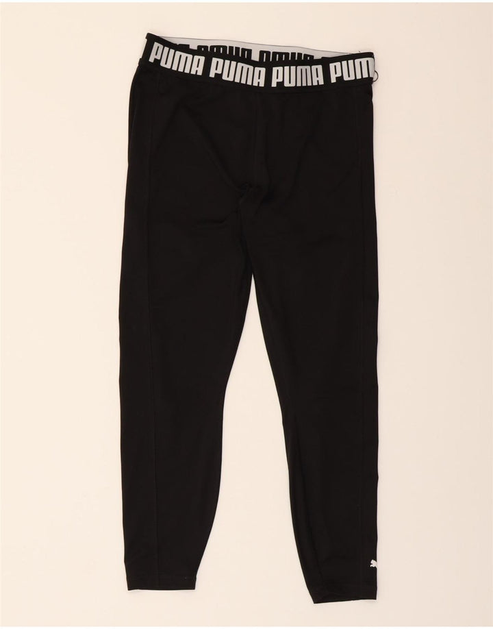 PUMA Womens Graphic Leggings UK 16 Large  Black Polyester Vintage Puma and Second-Hand Puma from Messina Hembry 