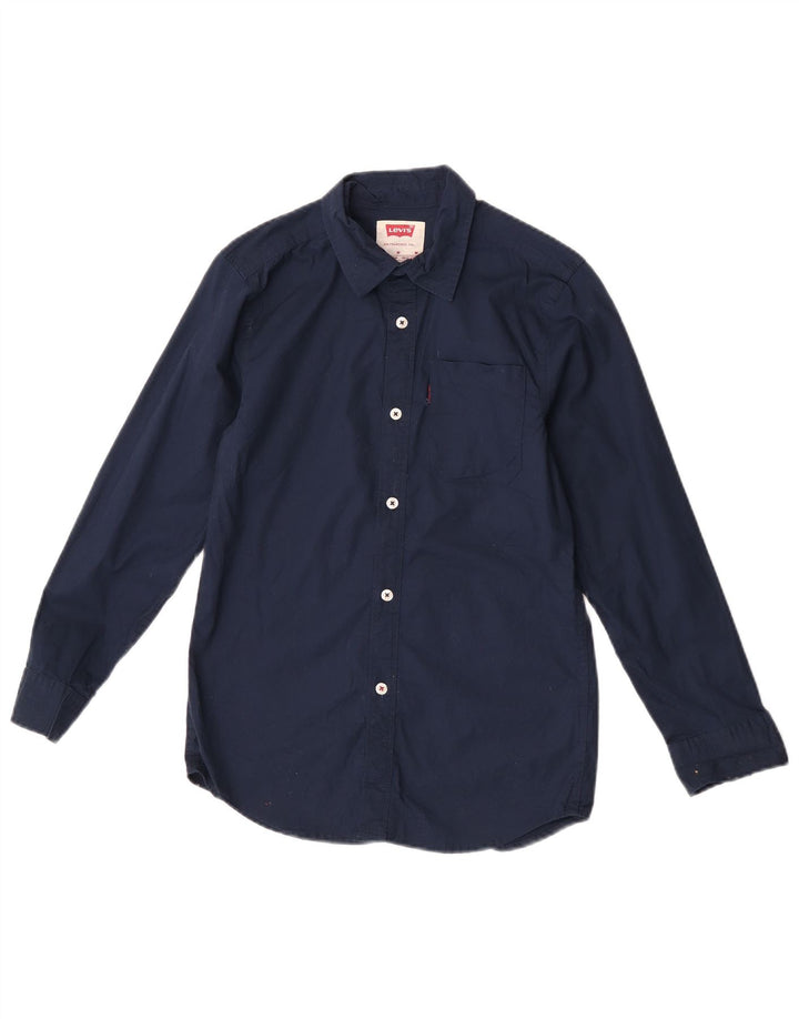 Levi's Boys Shirt 10-11 Years Medium Navy Blue Cotton