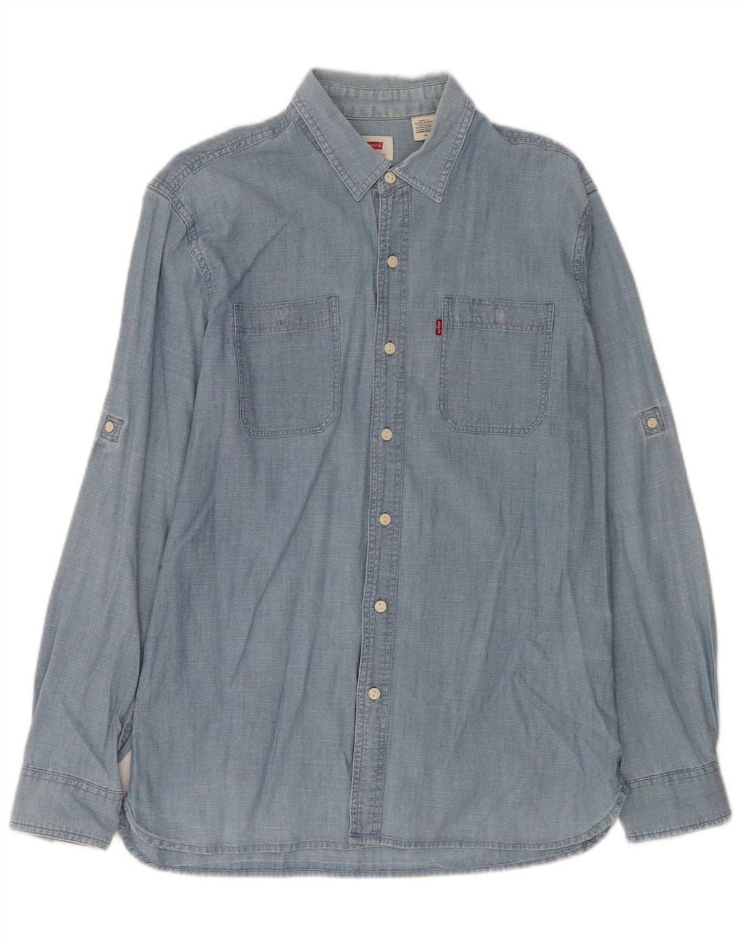 LEVI'S Mens Denim Shirt Large Blue Cotton