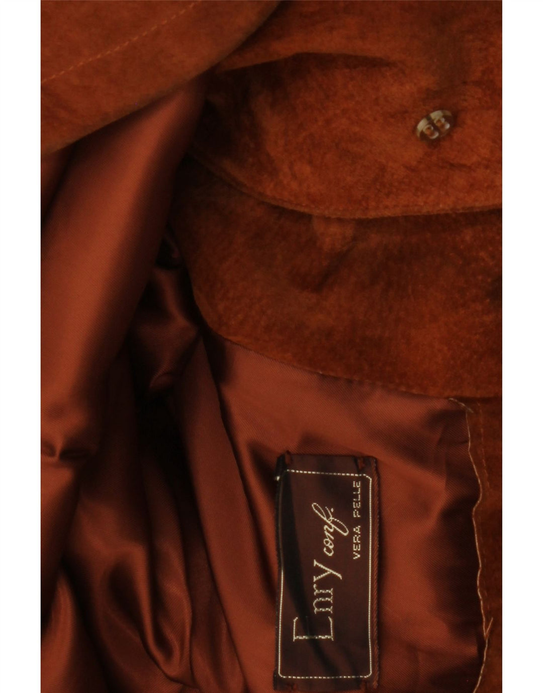 Vintage Mens Suede Jacket UK 40 Large Brown Leather