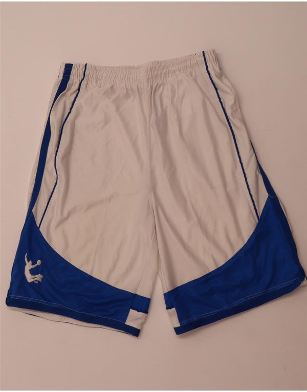 STEVE & BARYY'S Mens Sport Shorts Large  White Colourblock Polyester