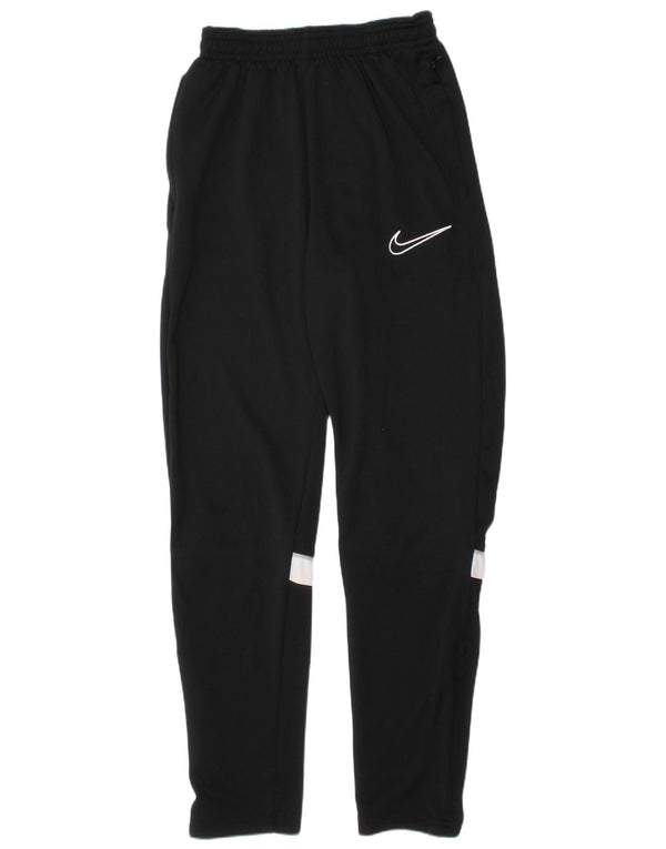 Nike Boys Dri Fit Tracksuit Trousers 10-11 Years Medium Black Polyester