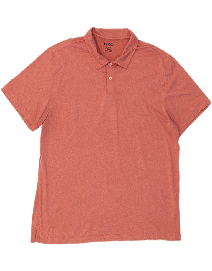 IZOD Mens Polo Shirt XL Red Polyester Vintage Izod and Second-Hand Izod from Messina Hembry 