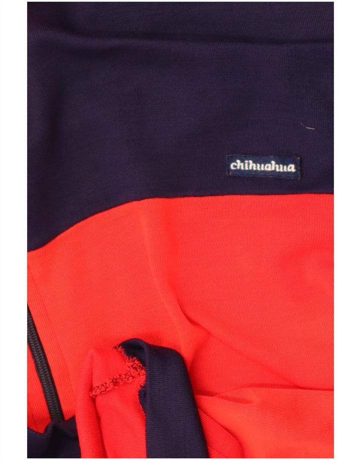 Vintage Mens Tracksuit Top Jacket Small Red Colourblock