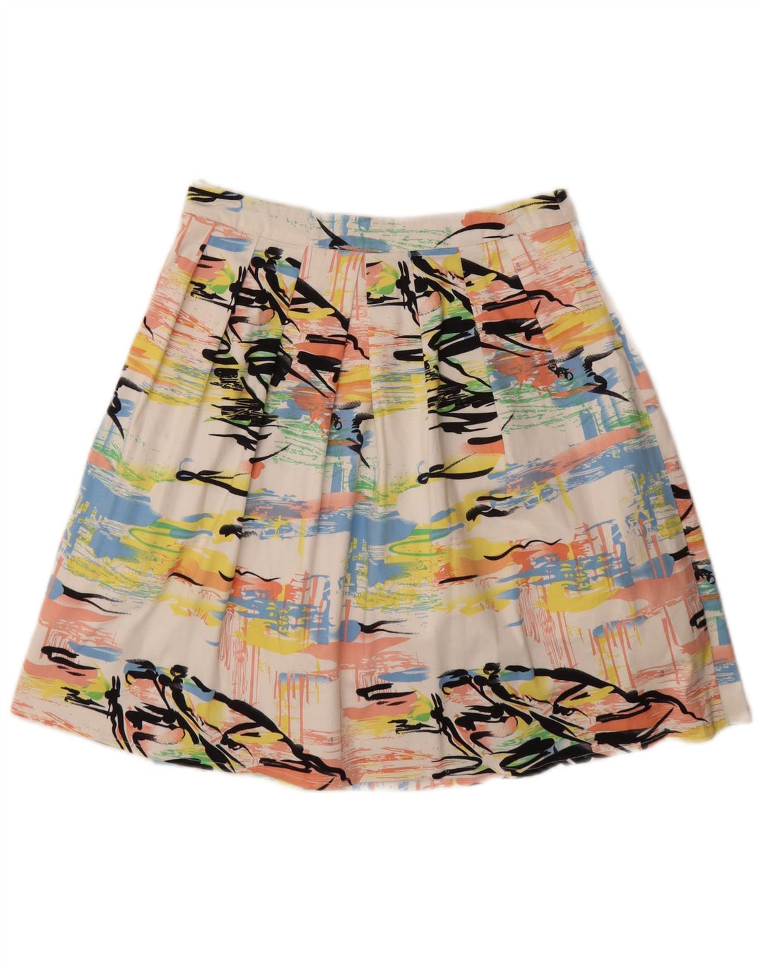 VINTAGE Womens Abstract Pattern Mini Skirt UK 8 Small W28    Multicoloured