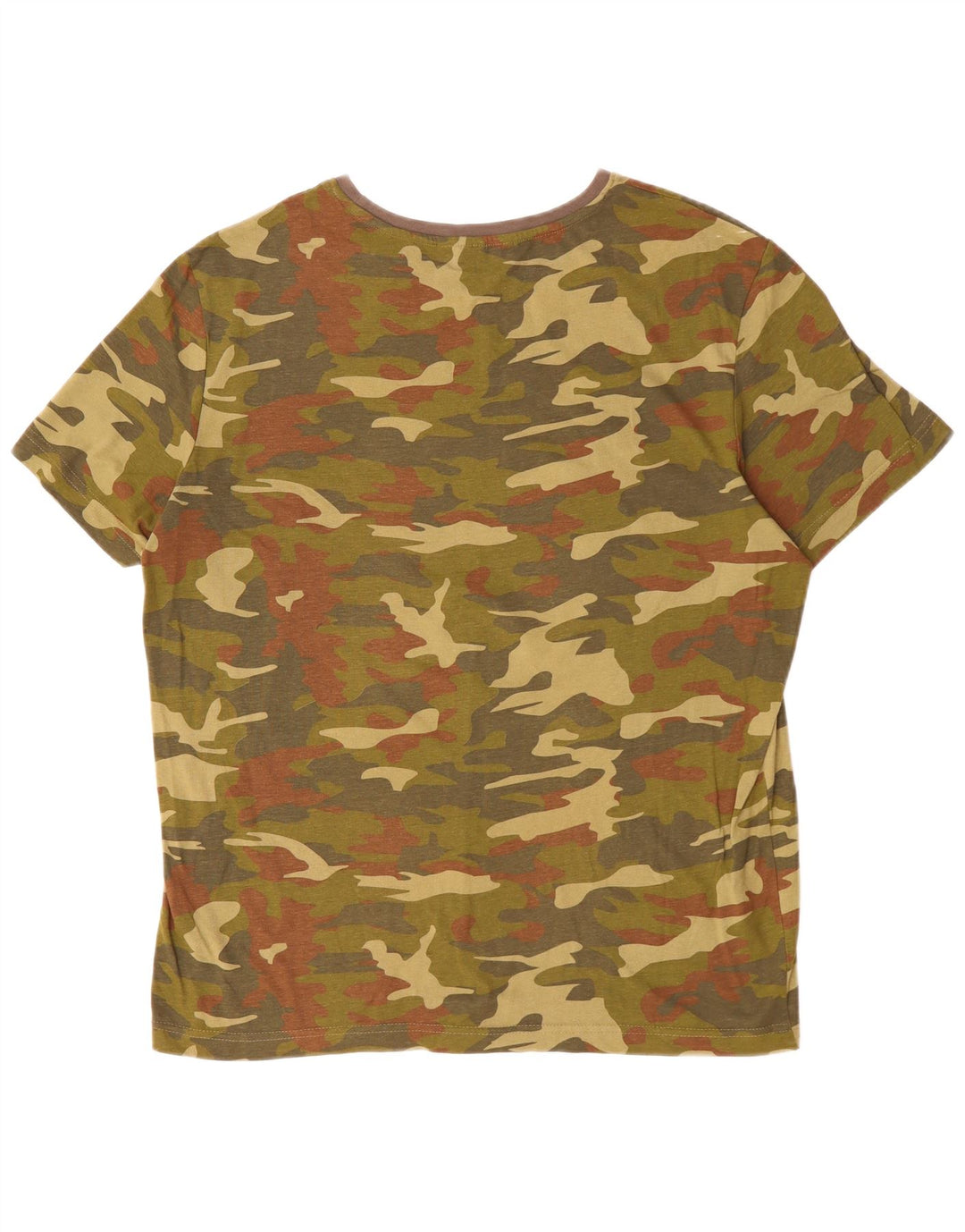 Rainbow Mens Graphic T-Shirt Top Large Khaki Camouflage Cotton