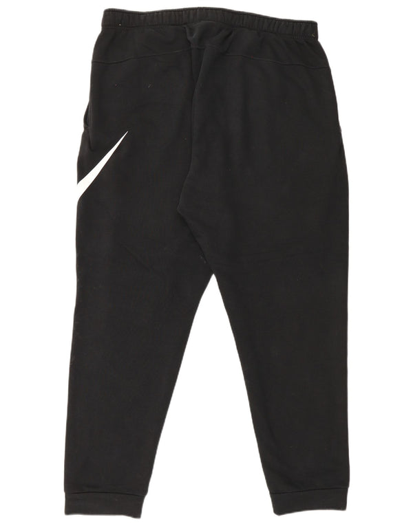 Nike Womens Dri Fit Graphic Tracksuit Trousers Joggers UK 20 2XL Black