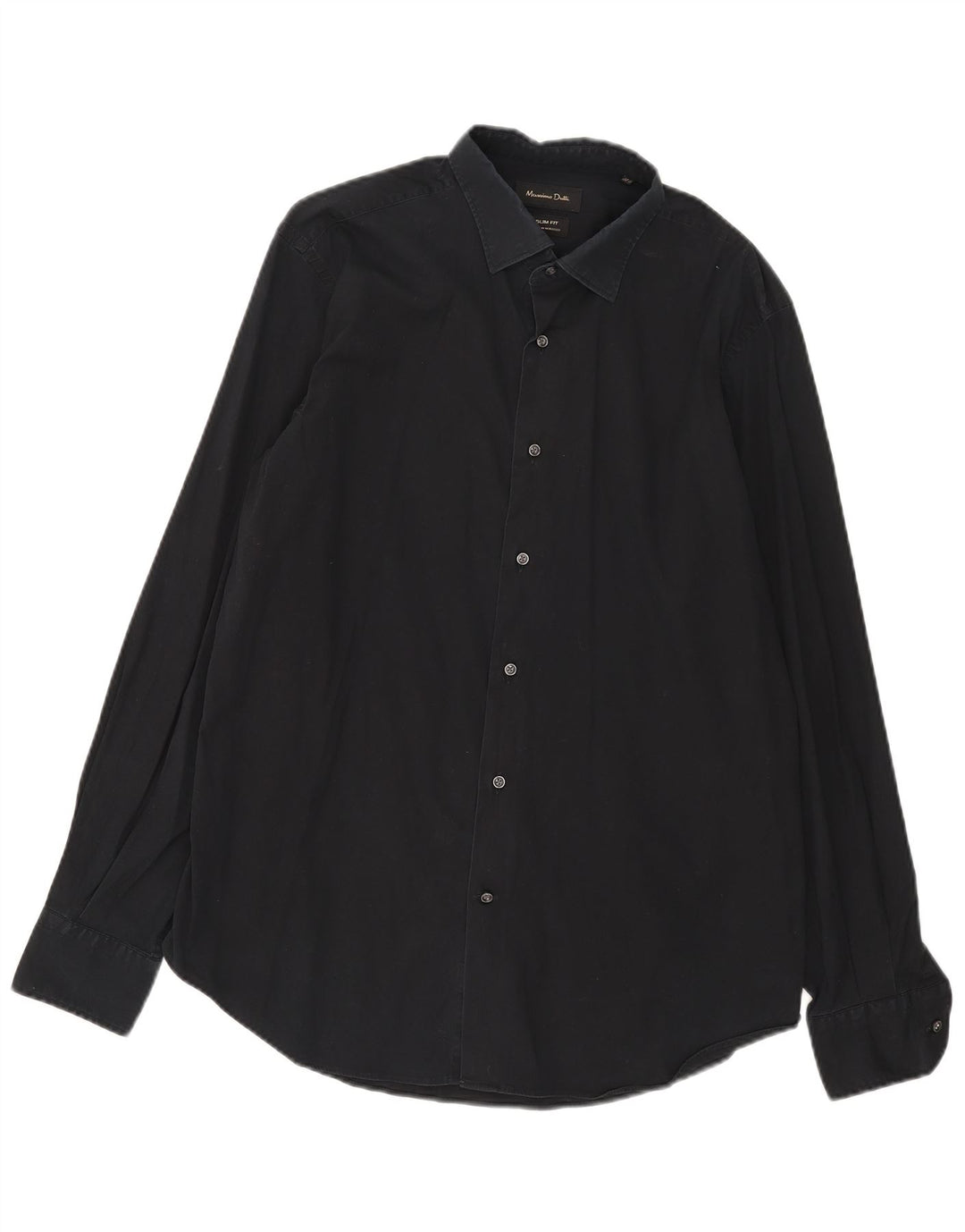 Massimo Dutti Mens Slim Fit Shirt XL Black