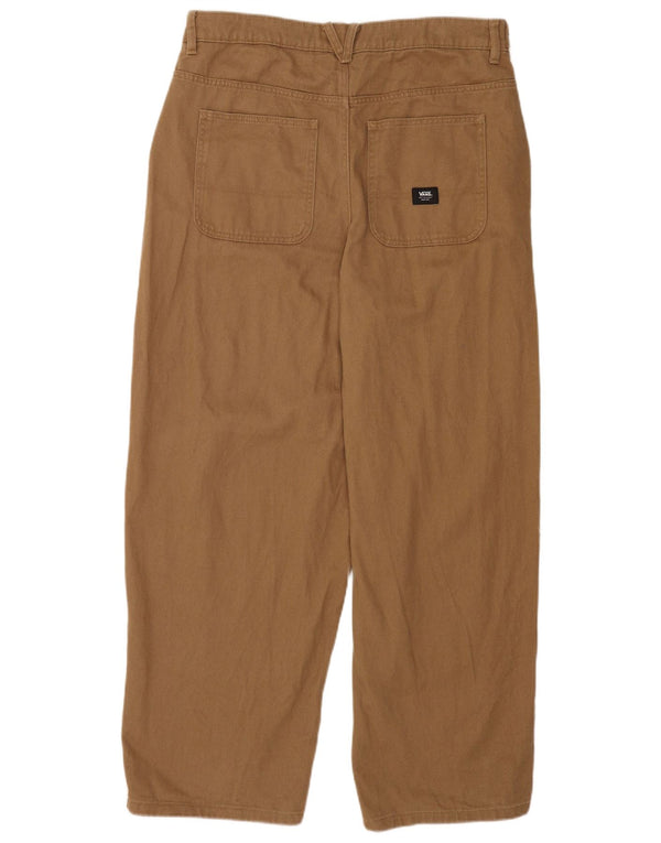 Vans Mens Straight Chino Trousers W32 L30 Beige Cotton