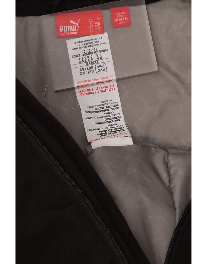 PUMA Mens Bomber Jacket UK 38 Medium Black Cotton