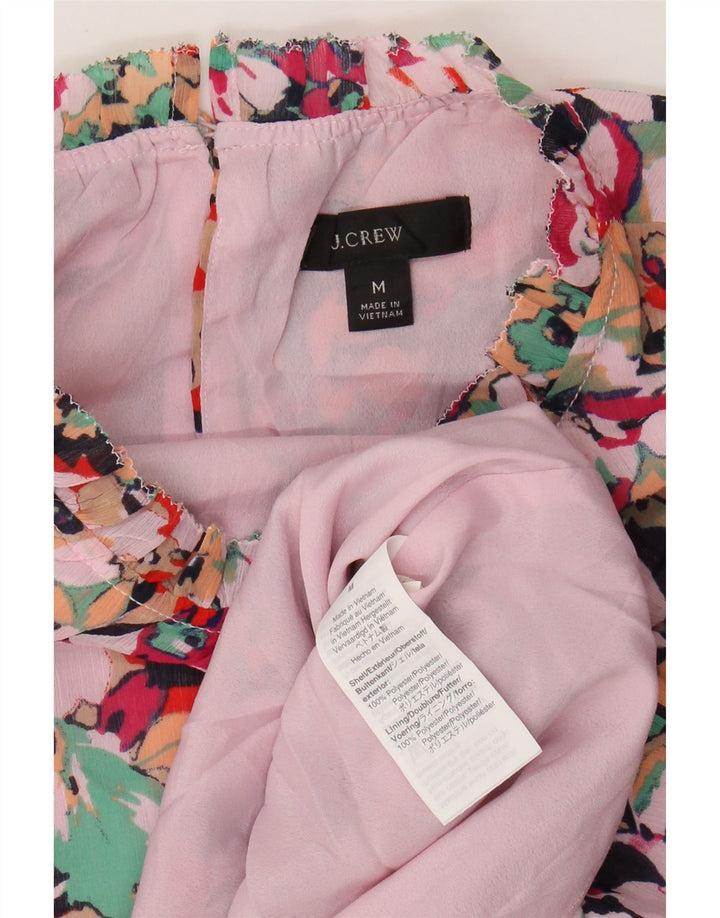 J. CREW Womens Blouse Top UK 14 Medium Pink Floral Polyester