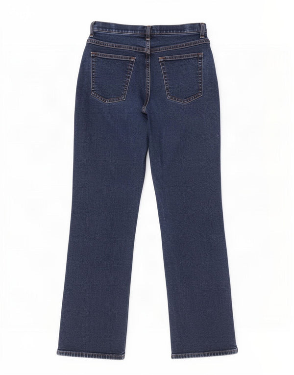 Marks & Spencer Womens Bootcut Jeans UK 12 Medium W28 L28 Navy Blue Cotton