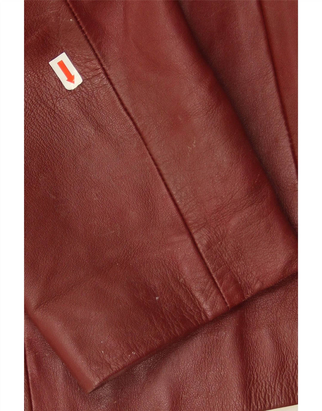 Conbipel Womens 3 Button Leather Blazer Jacket IT 46 Large Burgundy Leather