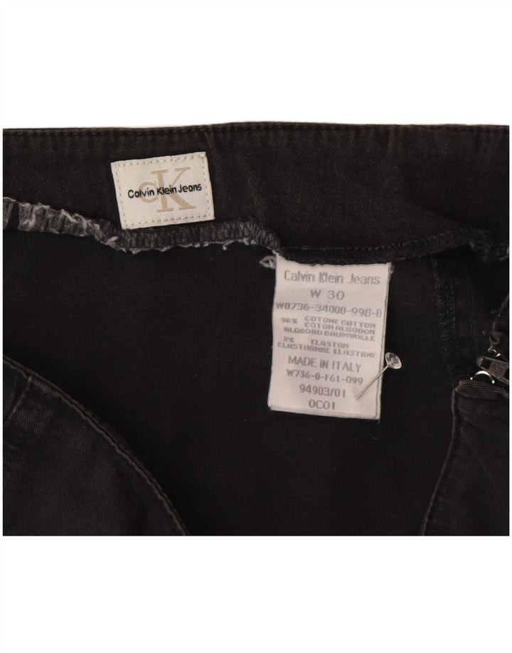 Calvin Klein Womens Mini Skirt W30 Medium  Grey Cotton