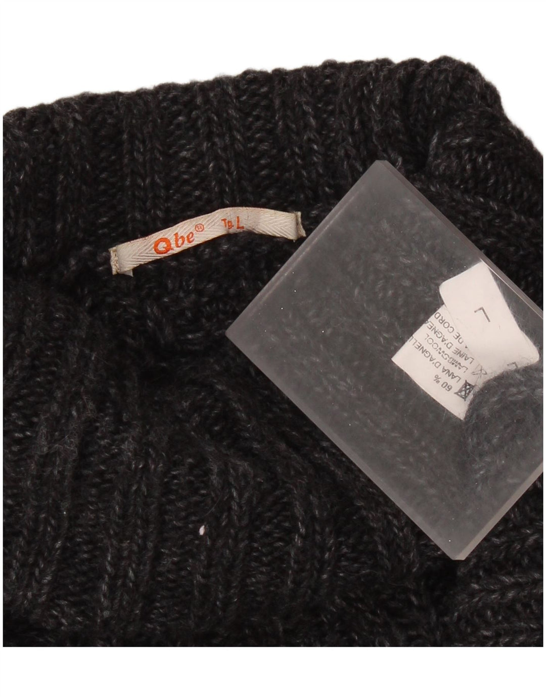 Vintage Mens Roll Neck Jumper Sweater Large Grey Lambswool