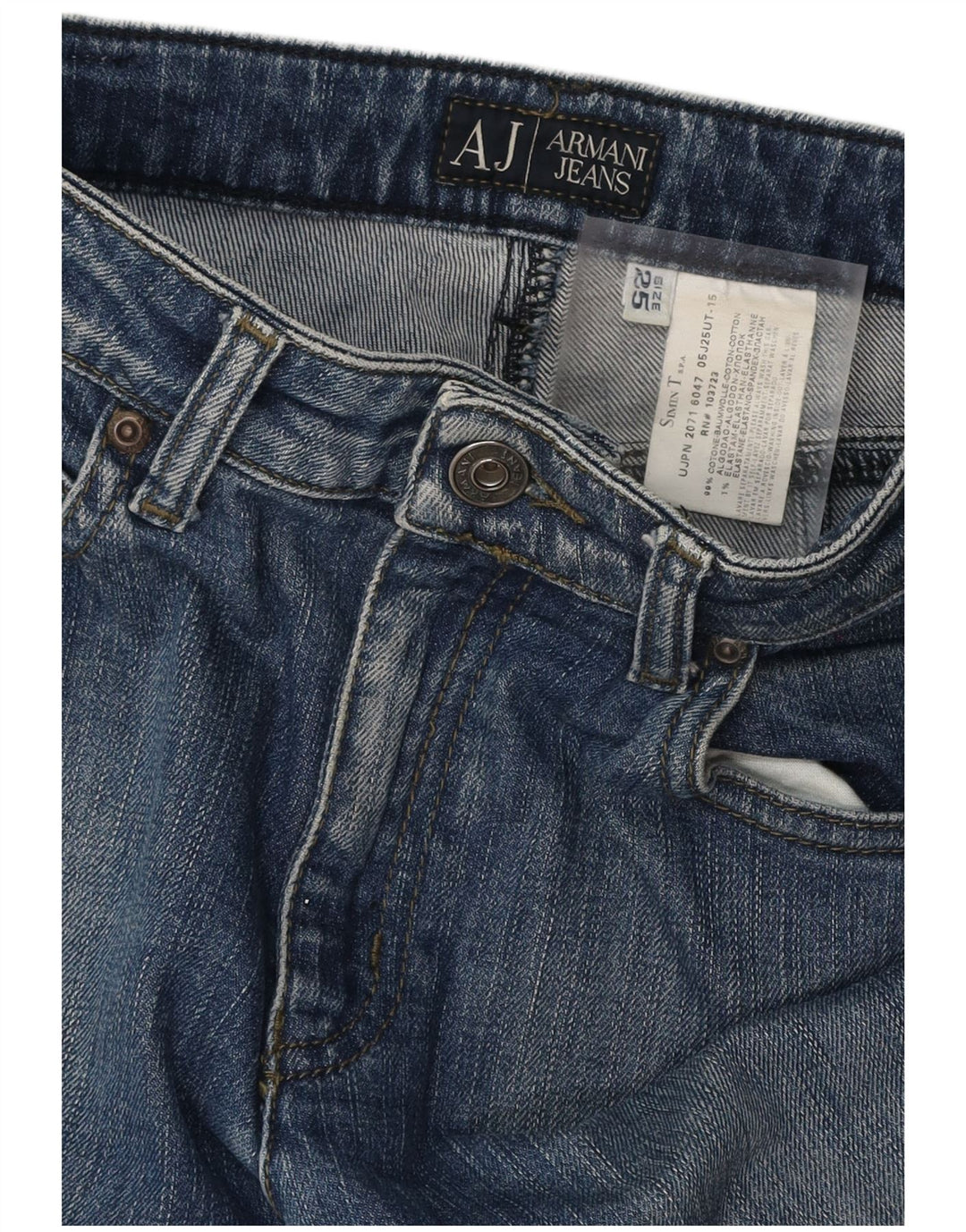 ARMANI Womens Bootcut Jeans W25 L29  Blue Cotton