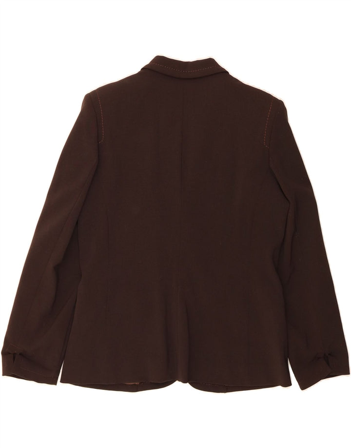 ROCCOBAROCCO Womens 2 Button Blazer Jacket IT 48 XL Brown Polyester Vintage Roccobarocco and Second-Hand Roccobarocco from Messina Hembry 