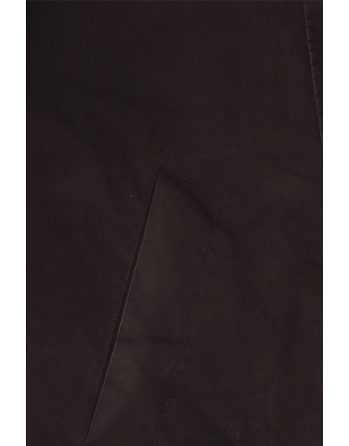 Pretty Green Mens Overcoat UK 36 Small Black Polyester