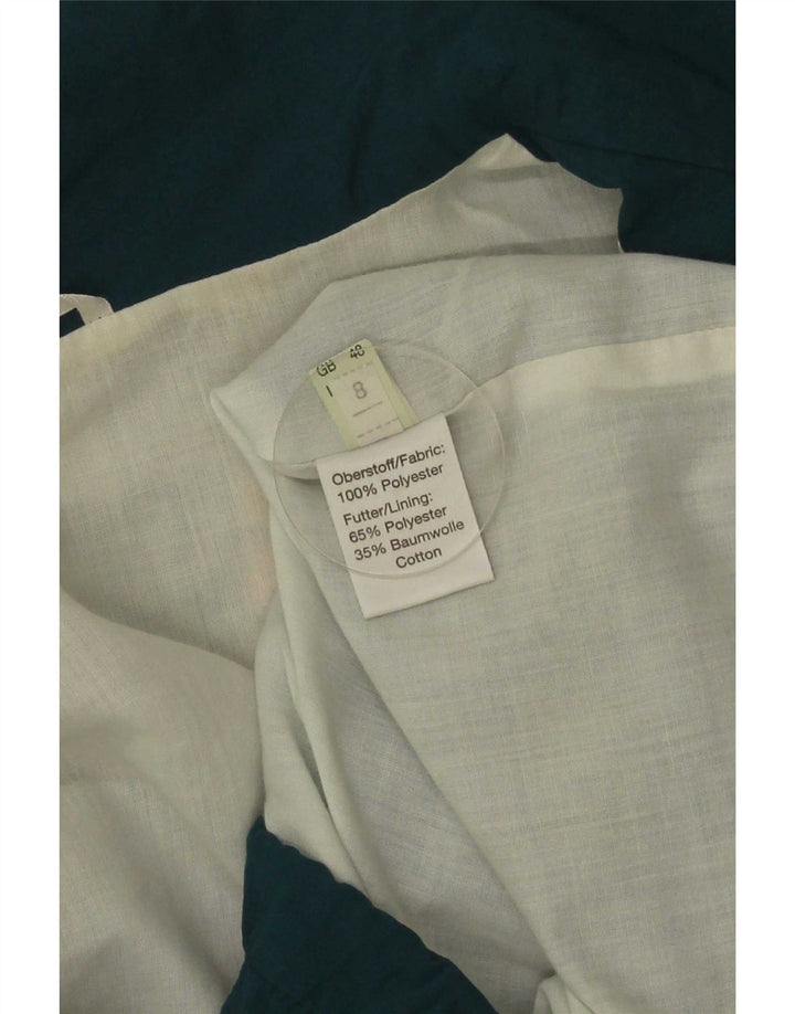 Vintage Mens Tracksuit Top Jacket IT 48 2XL Green Geometric Polyester