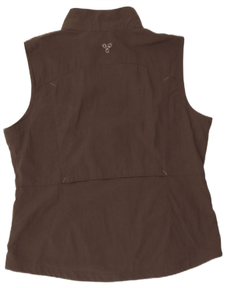 JACK WOLFSKIN Womens Sleeveless Tracksuit Top Jacket UK 18/20 XL Grey