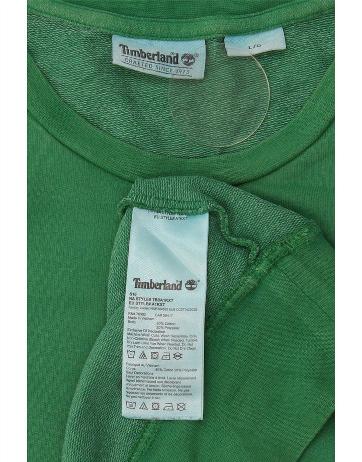 Timberland Mens Sweatshirt Jumper Large Green Cotton