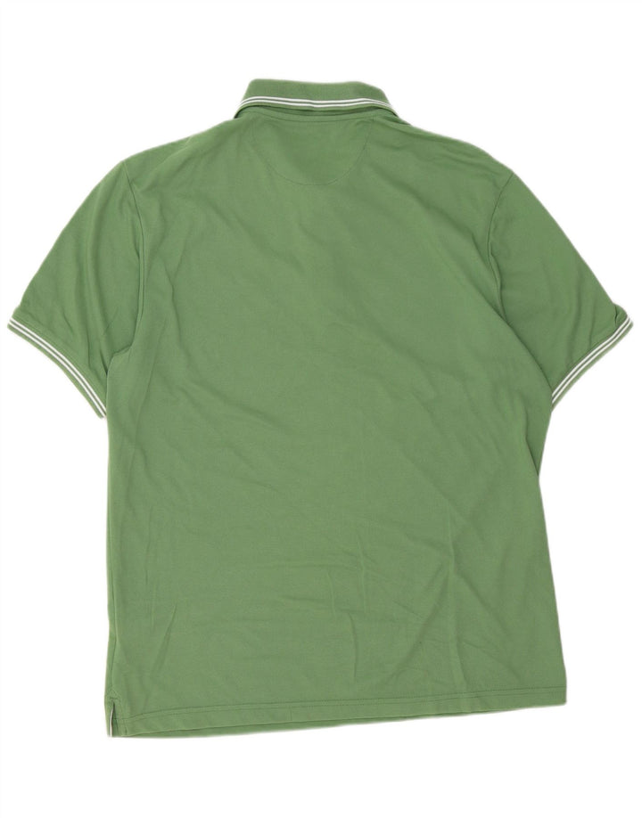 CHAMPION Mens Easy Fit Polo Shirt XL Green Cotton