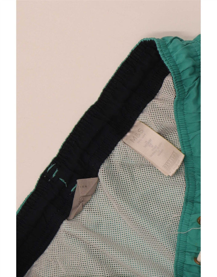 Marks & Spencer Mens Swimming Shorts Medium  Green Polyester