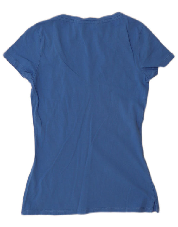 Tommy Hilfiger Womens T-Shirt Top UK 6 XS Blue Cotton