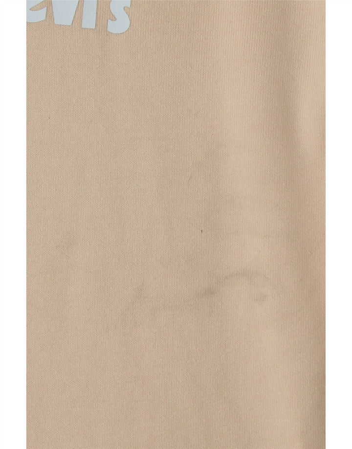 Levi's Mens Hoodie Jumper Small Beige Cotton