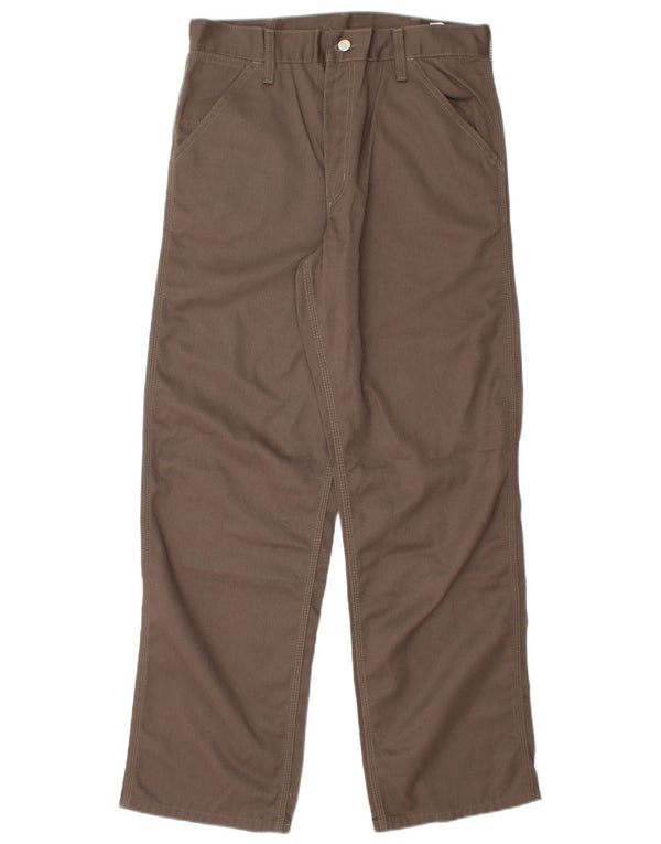 CARHARTT Mens Straight Chino Trousers W30 L32 Brown Polyester